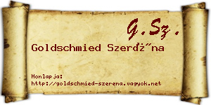 Goldschmied Szeréna névjegykártya